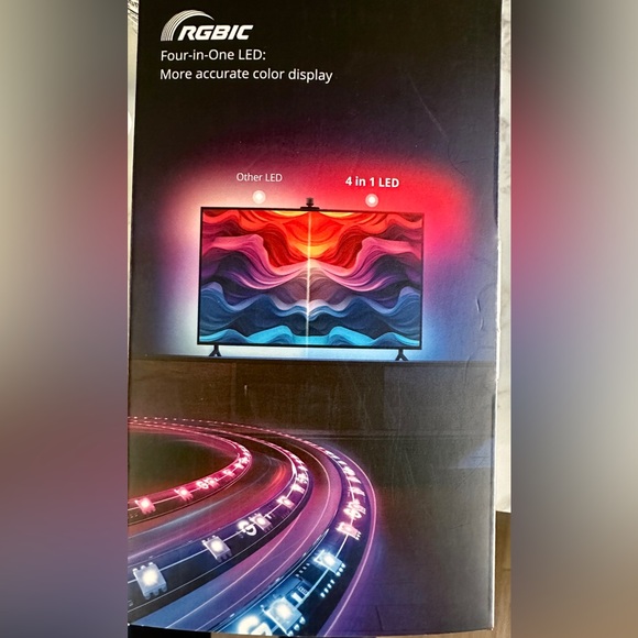 Govee Smart TV Backlight 3S, H6098, Color Sync 1080p Smart Camera, 55"-65" TVs - Picture 7 of 8